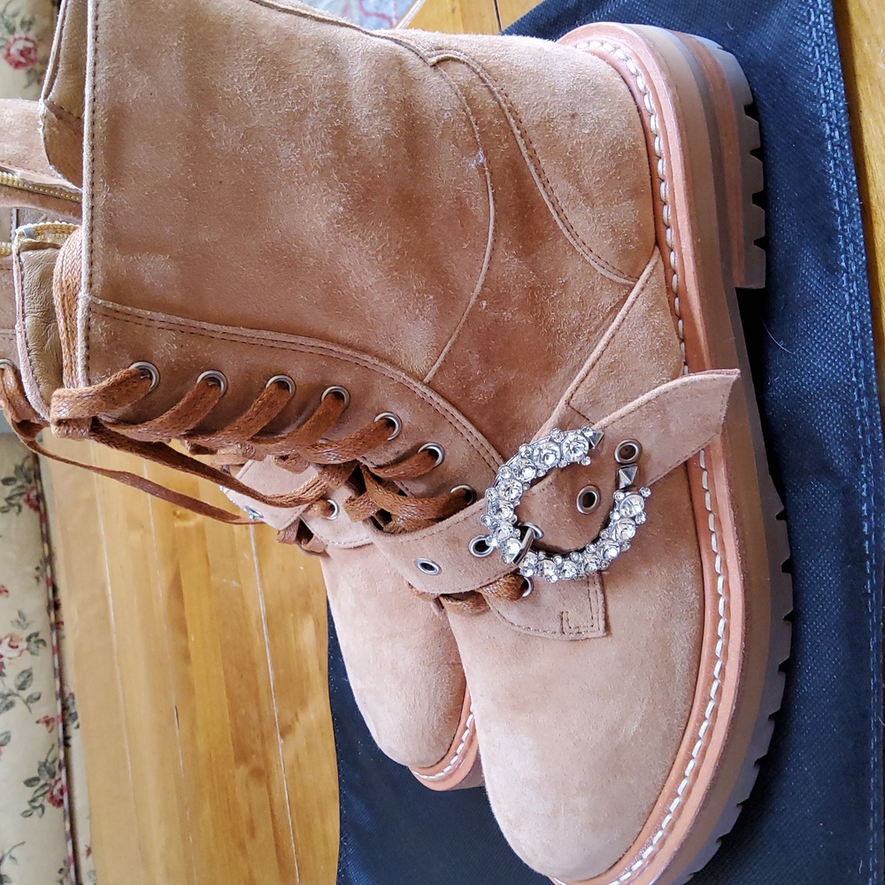 Jimmy Choo Cora Suede Combat Boots! EUC! - Picture 3 of 8